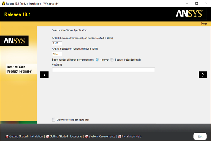 Server License Specification