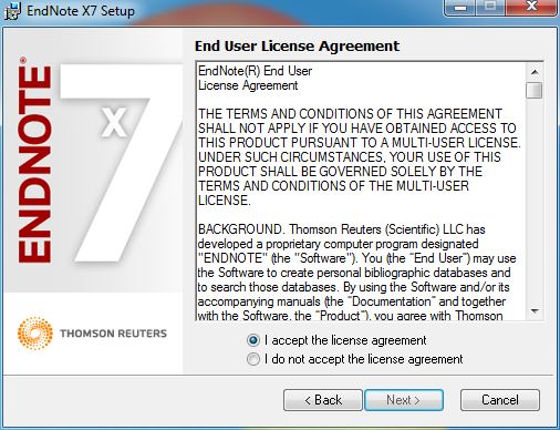 Endnote X7 for Windows Installation Instructions